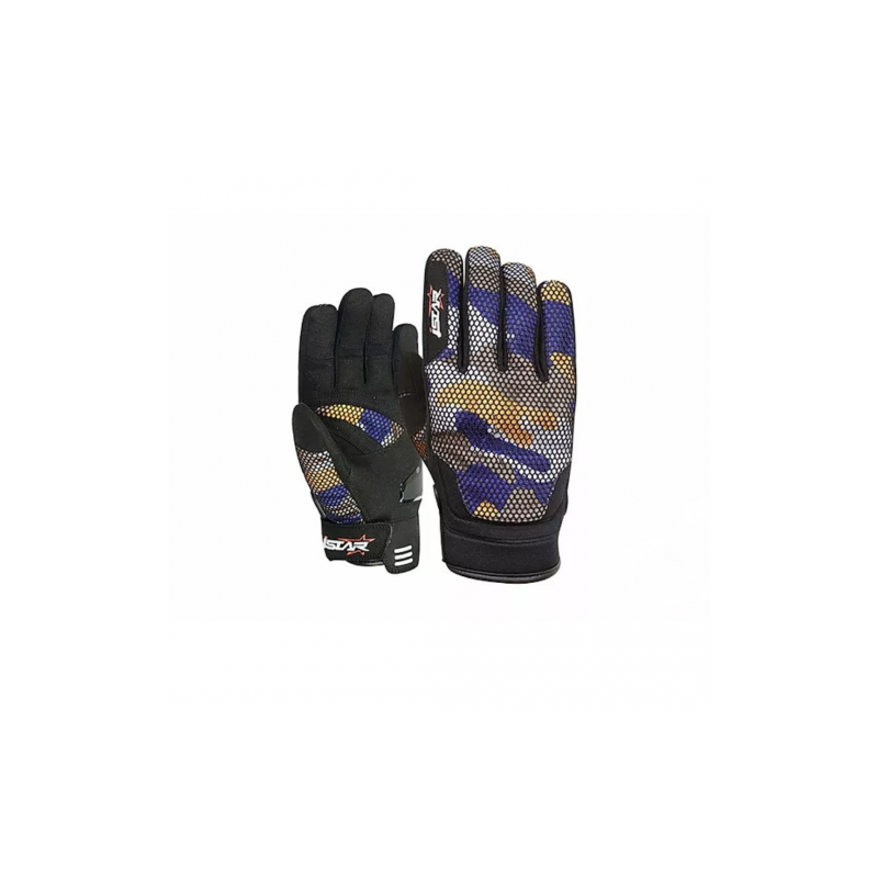 Guante Textil Istar Camo IGL-201 Naranja Azul
