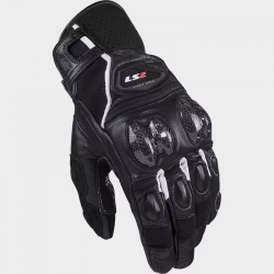 GUANTES LS2 SPARK 2 PIEL NGO BCO